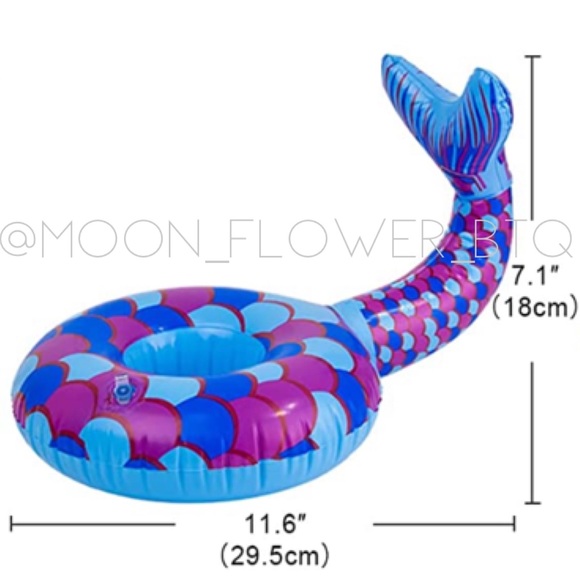 Inflatable Mermaid Tail Drink Holder - Picture 3 of 3